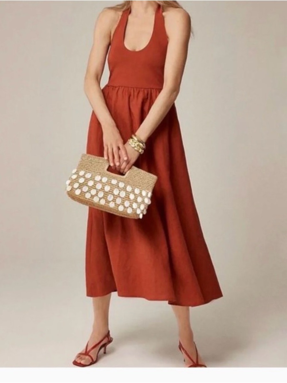J. Crew Halter Mixy Dress in Vintage Garnet